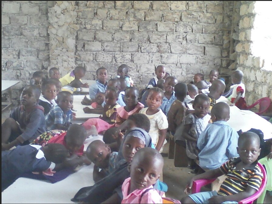 Overcrowded classroom at Solace Education Centre