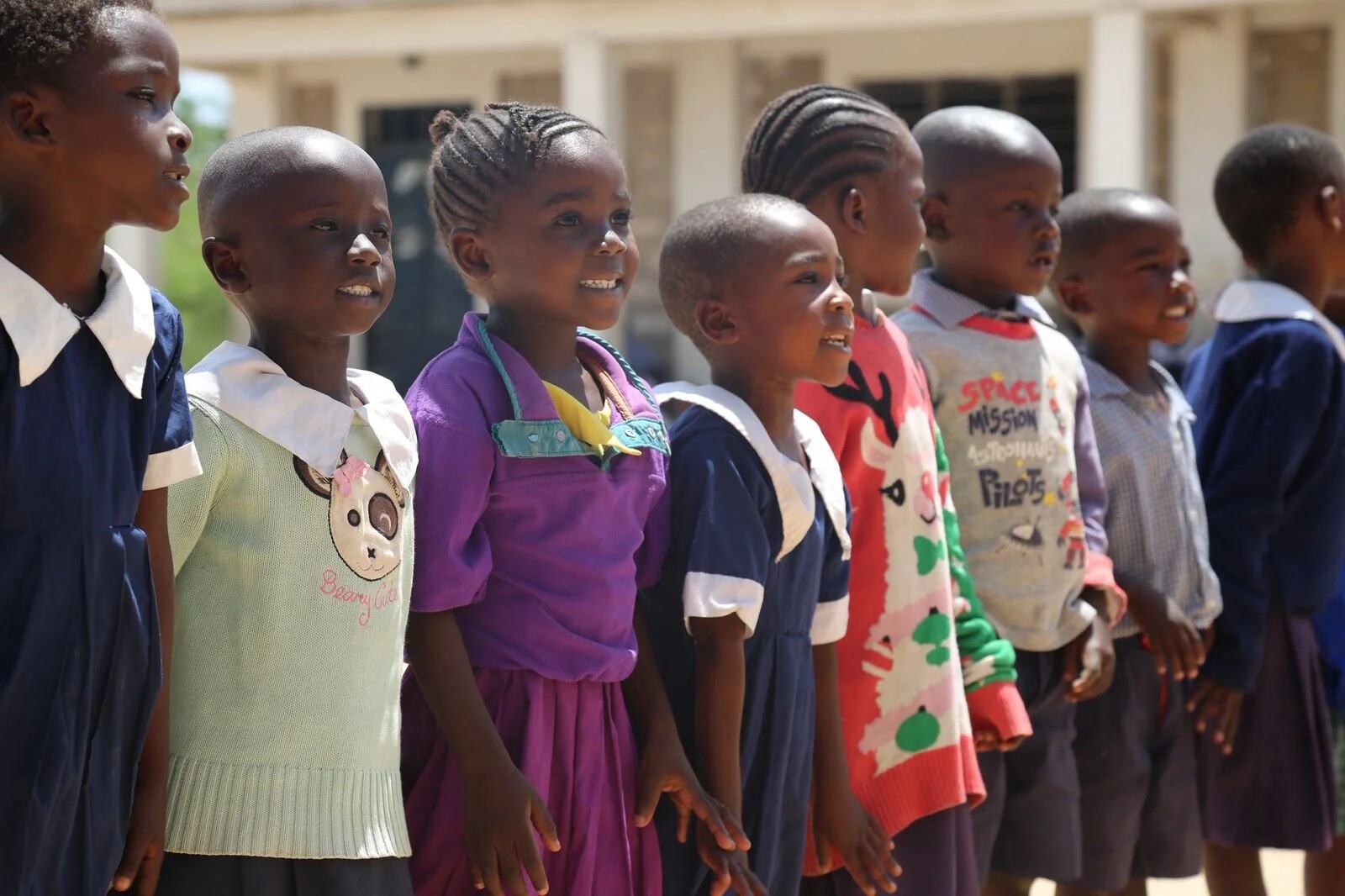 Second grade students at Solace Education Centre